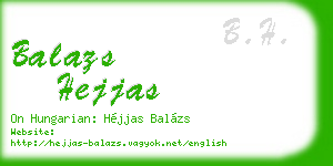 balazs hejjas business card