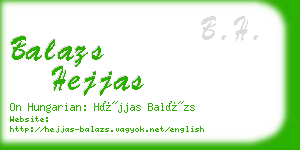 balazs hejjas business card